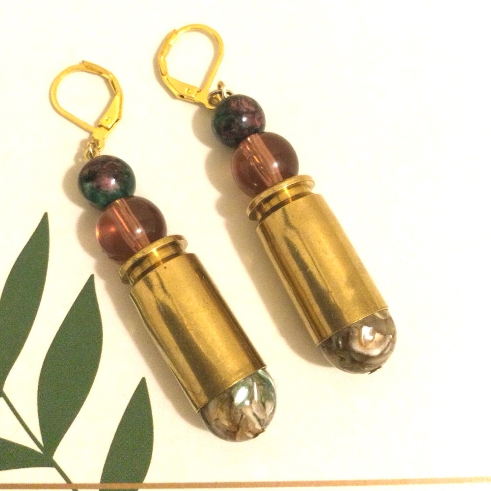 Elegant Gold Tone Upcycled Earrings
